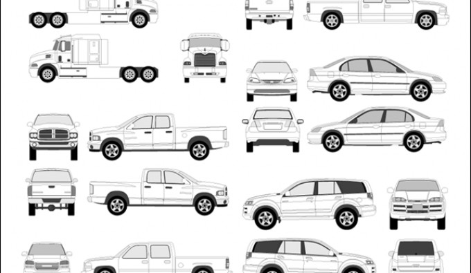 Free Vector Vehicle Outlines