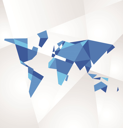 Geometric Vector World Map