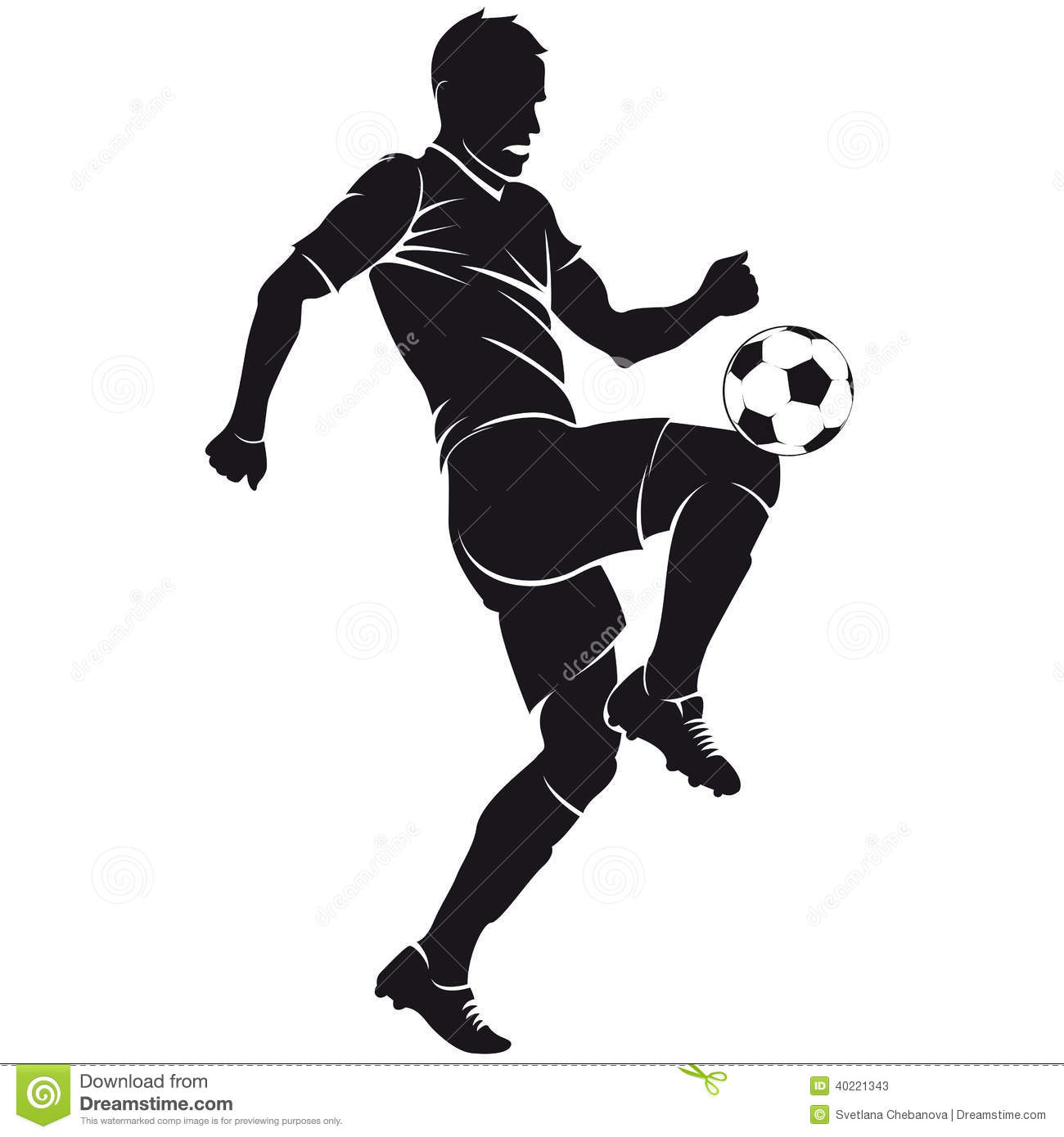 Girl Soccer Player Silhouette Vector