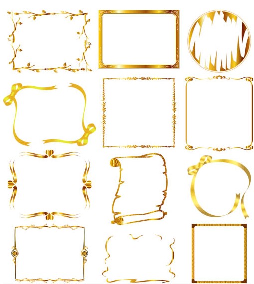 Gold Ornate Frame Vector