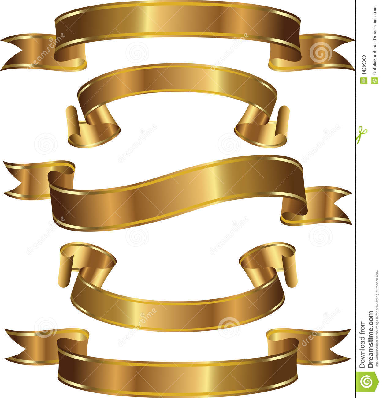 Gold Ribbon Banner Clip Art