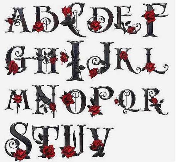 Gothic Graffiti Alphabet Letters A Z Gothic Graffiti Alphabet Letters A Z