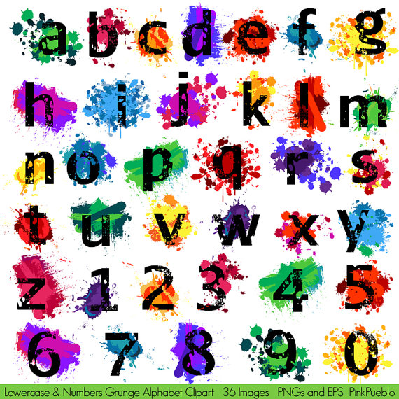 Graffiti Alphabet Letters Clip Art