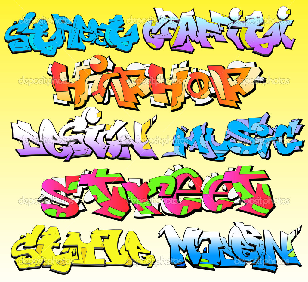 Graffiti Fonts Vector Art Graffiti Fonts Vector Art