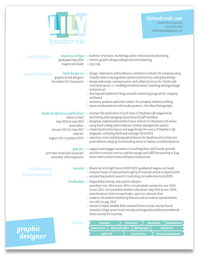 Graphic Design Objective Resume