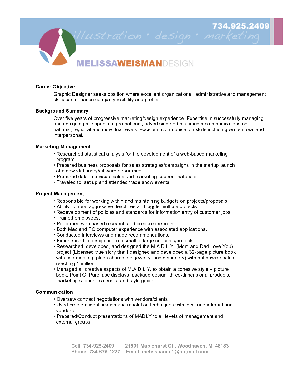 Graphic Design Resume Objective Examples Graphic Design Resume Objective Examples