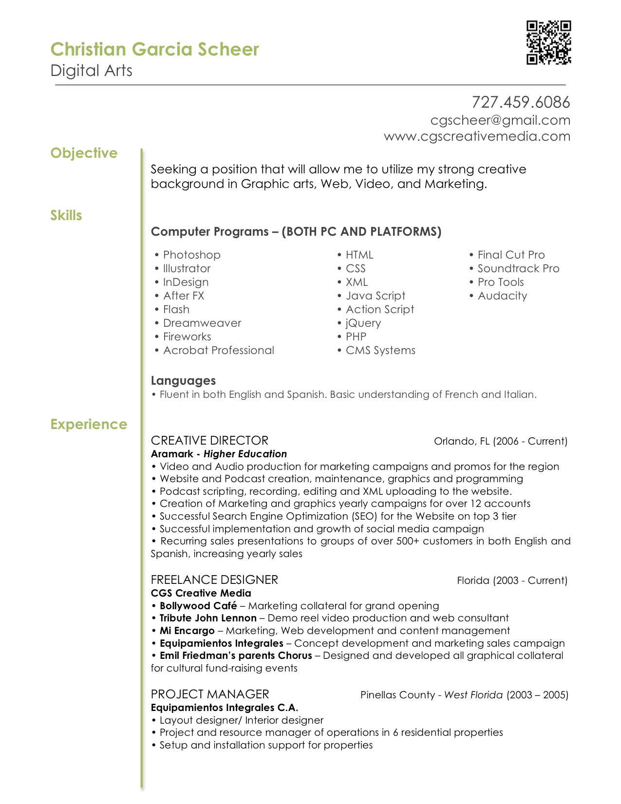 Graphic Design Resume Objective Examples