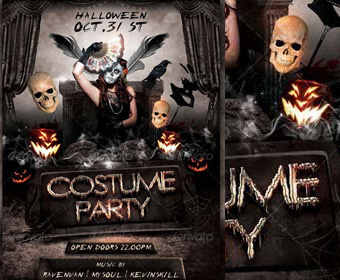 Halloween Costume Party Flyer Template Free