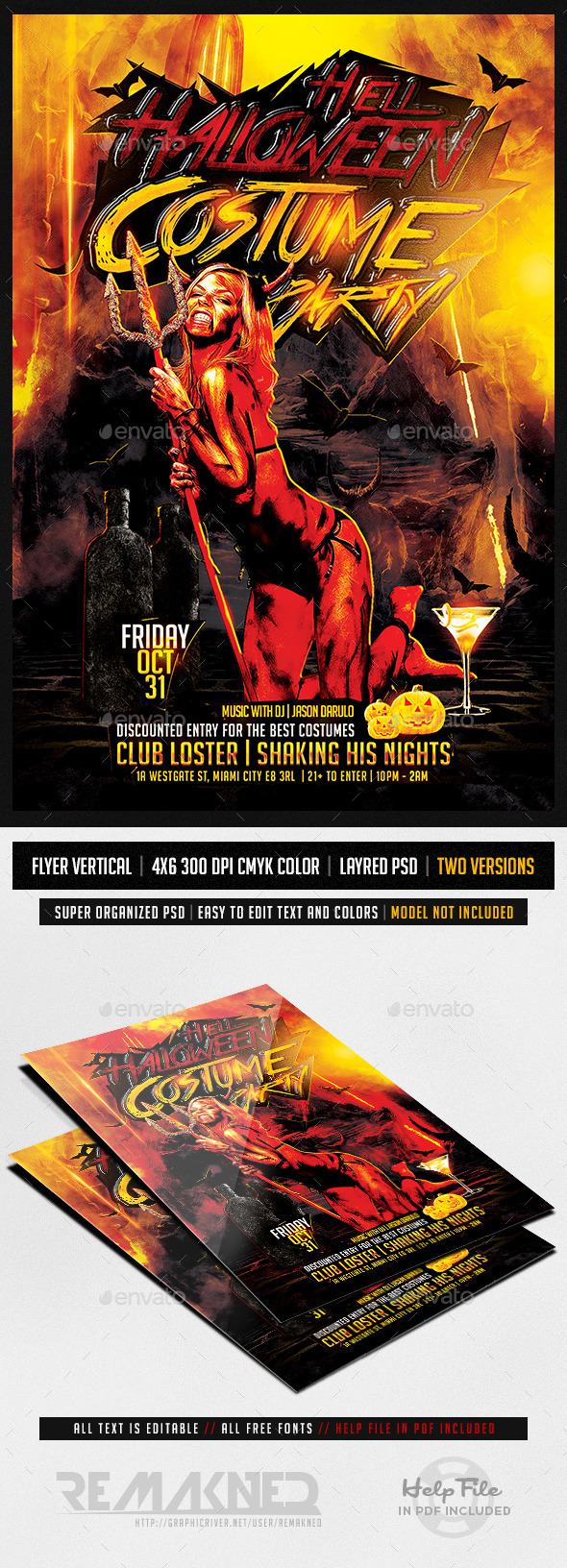 Halloween Costume Party Flyer Template