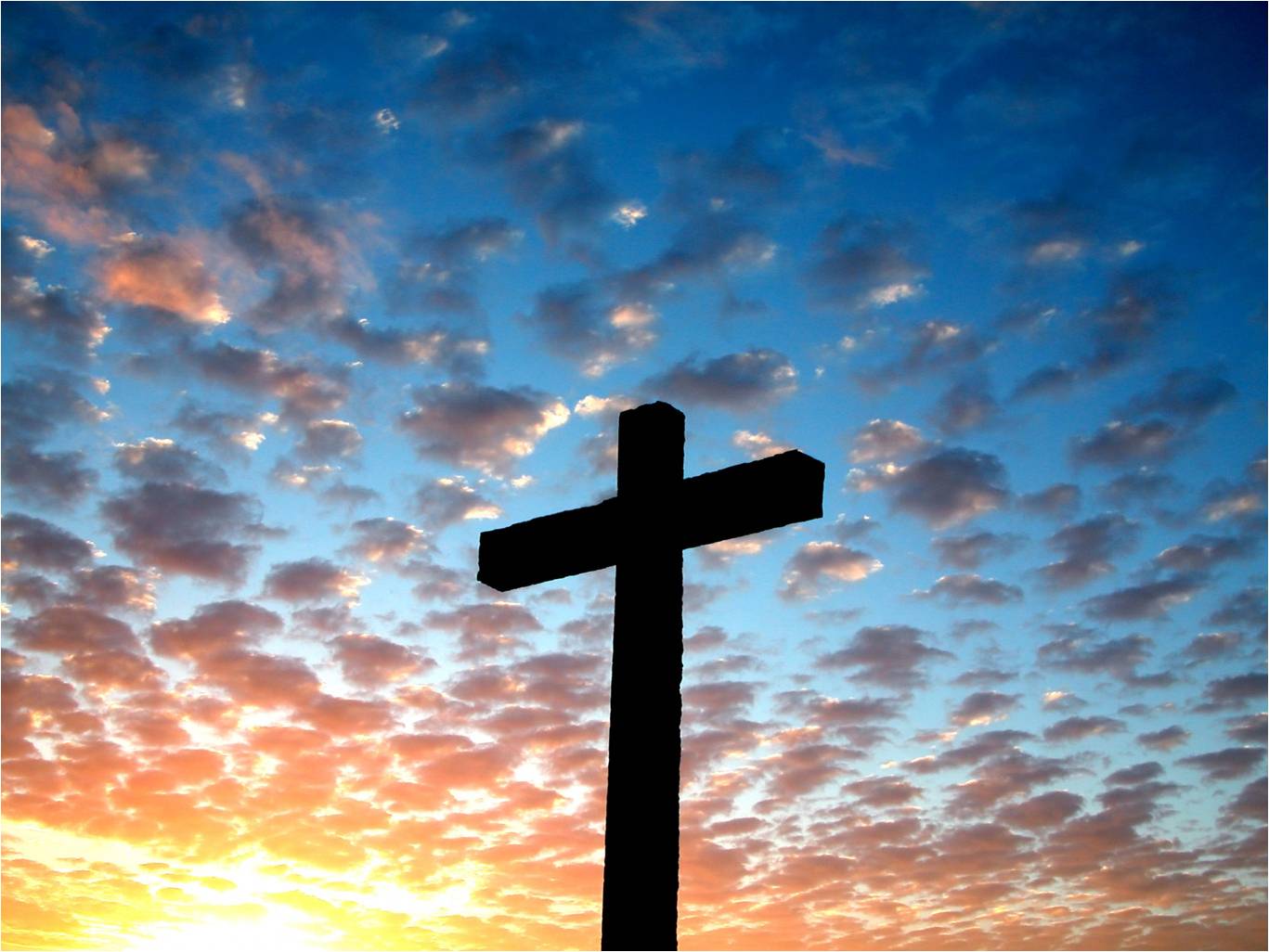 Happy Easter Image with Cross
