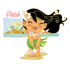 Hawaiian Hula Girl Clip Art
