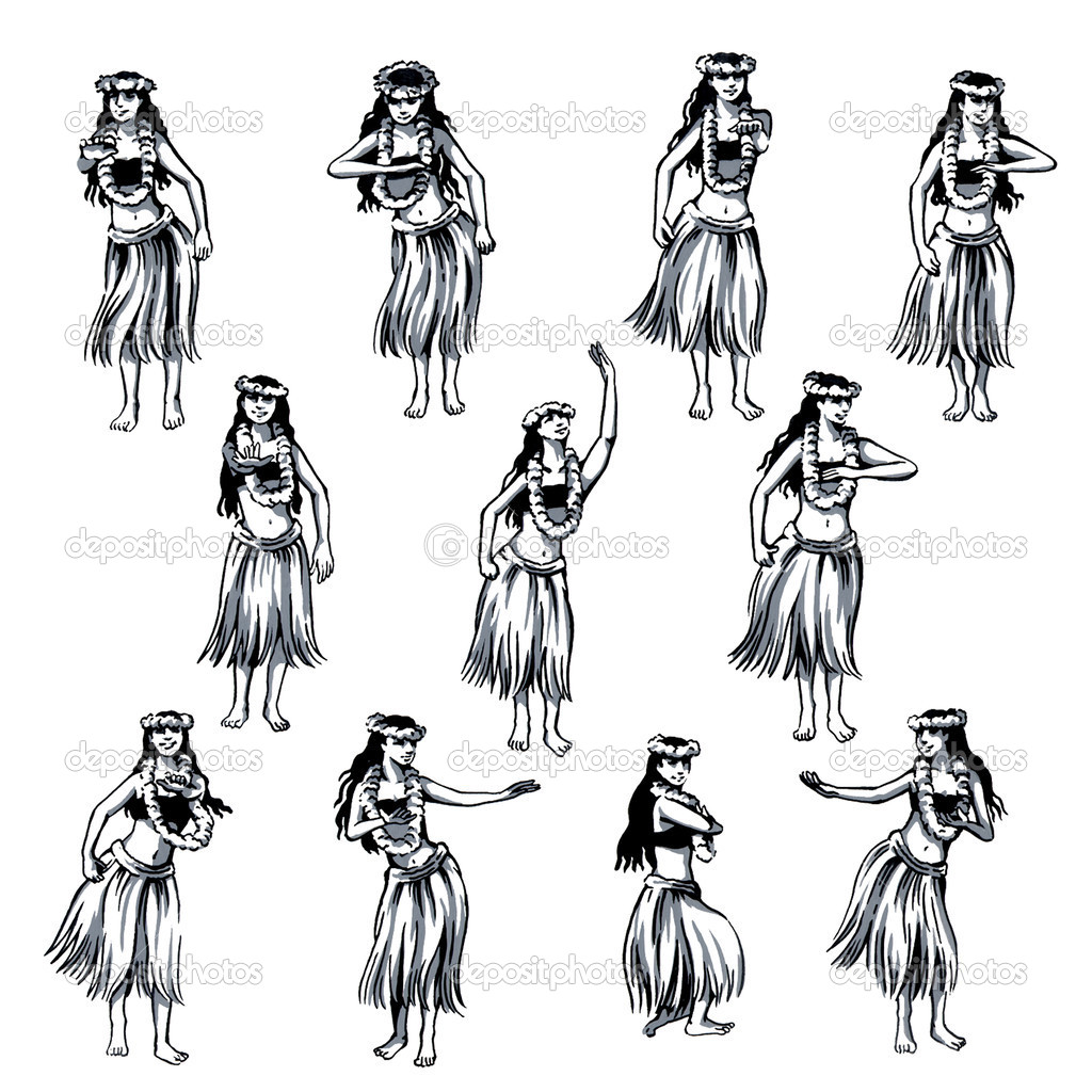 Hawaiian Hula Girl Vector Hawaiian Hula Girl Vector