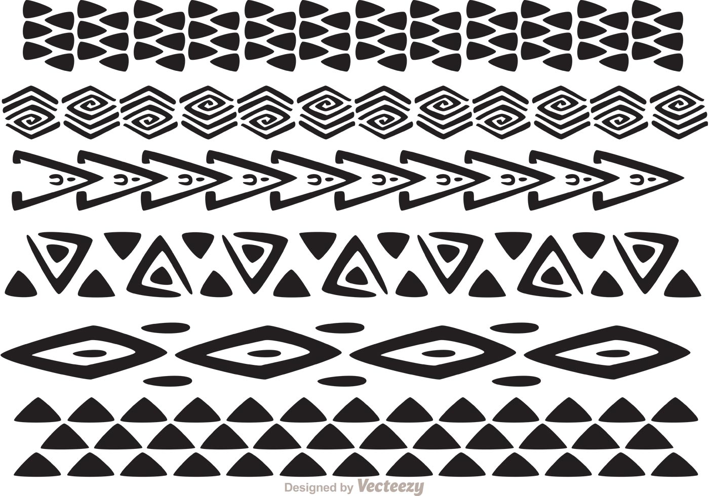 Hawaiian Tribal Patterns Vector