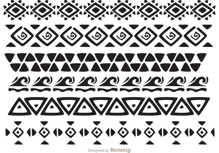 Hawaiian Tribal Patterns Vector