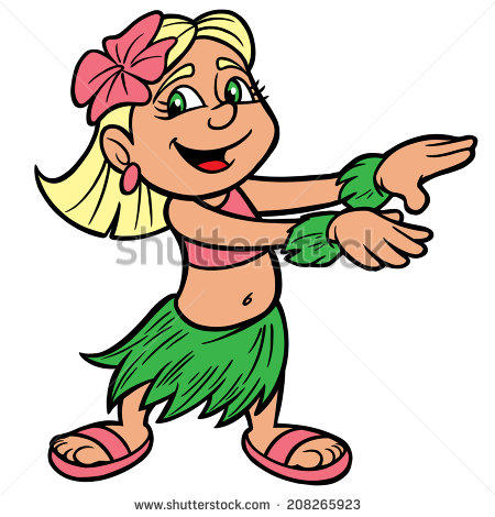 Hula Girl Cartoon