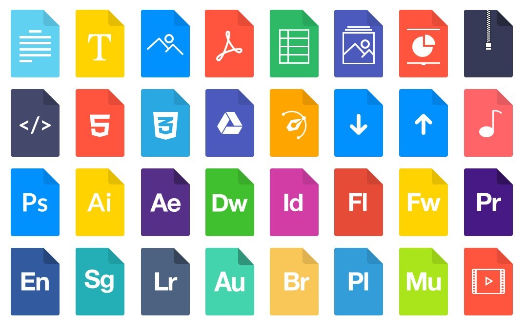 19 File Extension Icon Set Images