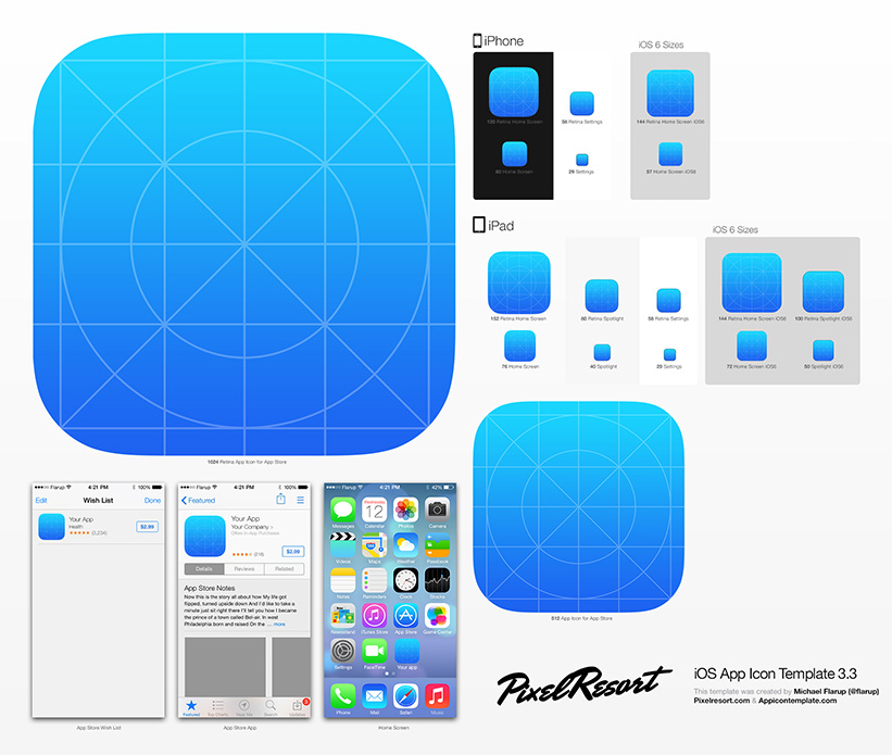 iOS App Icon Template