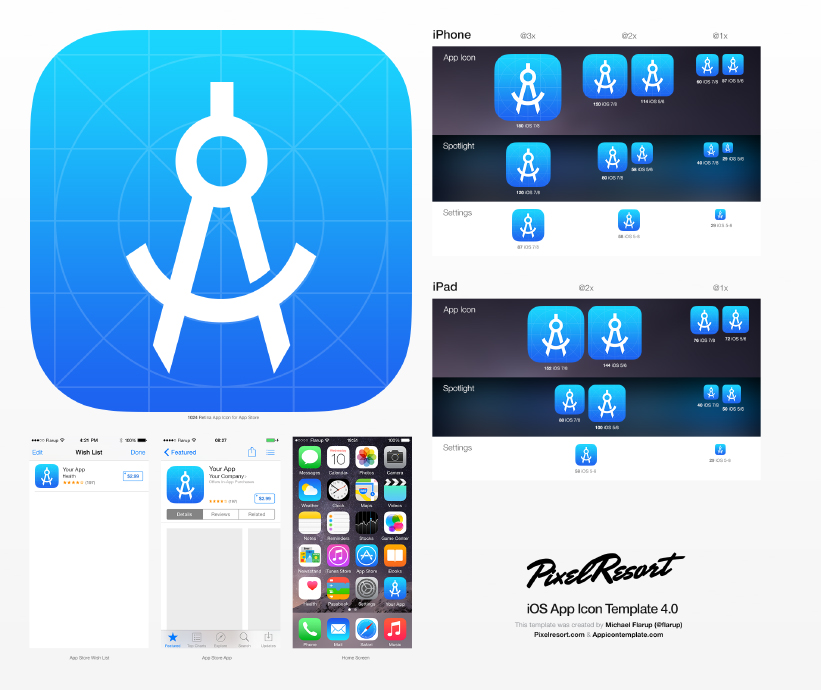 iOS App Icon Template