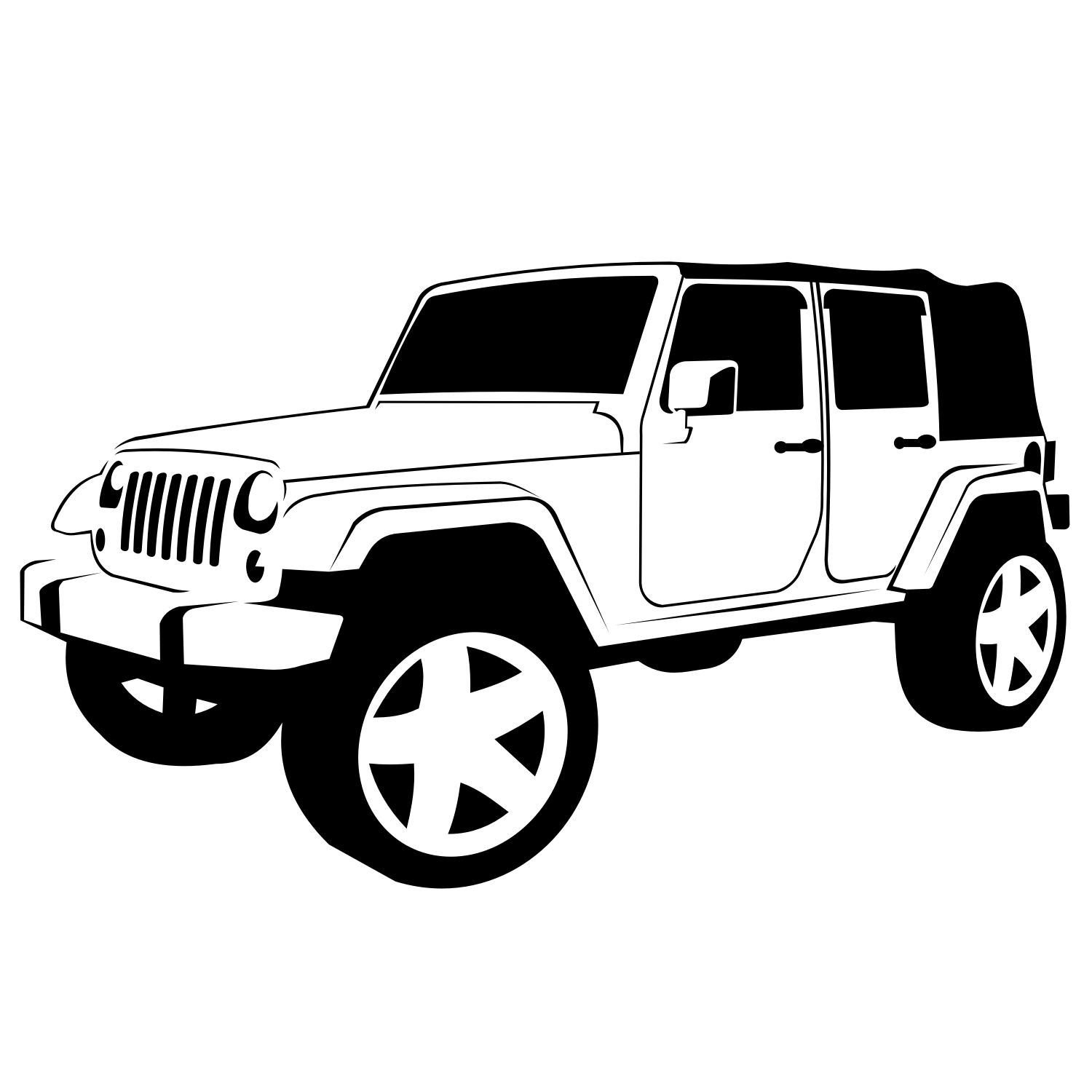 Jeep Wrangler Vector Art