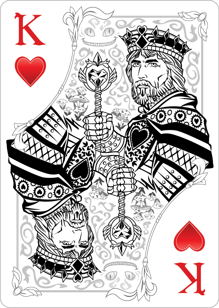 King Playing Card Drawings