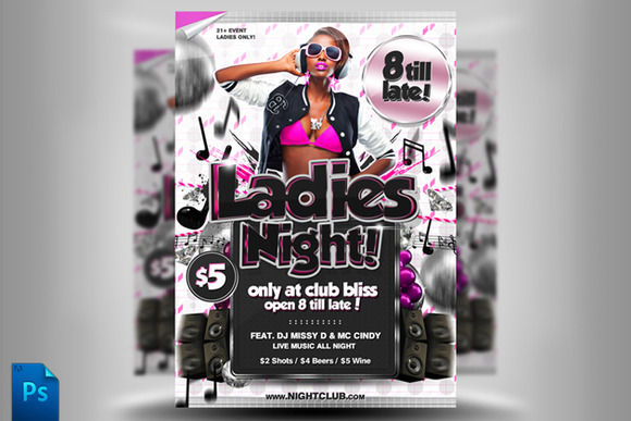 Ladies Night Flyer Template Free