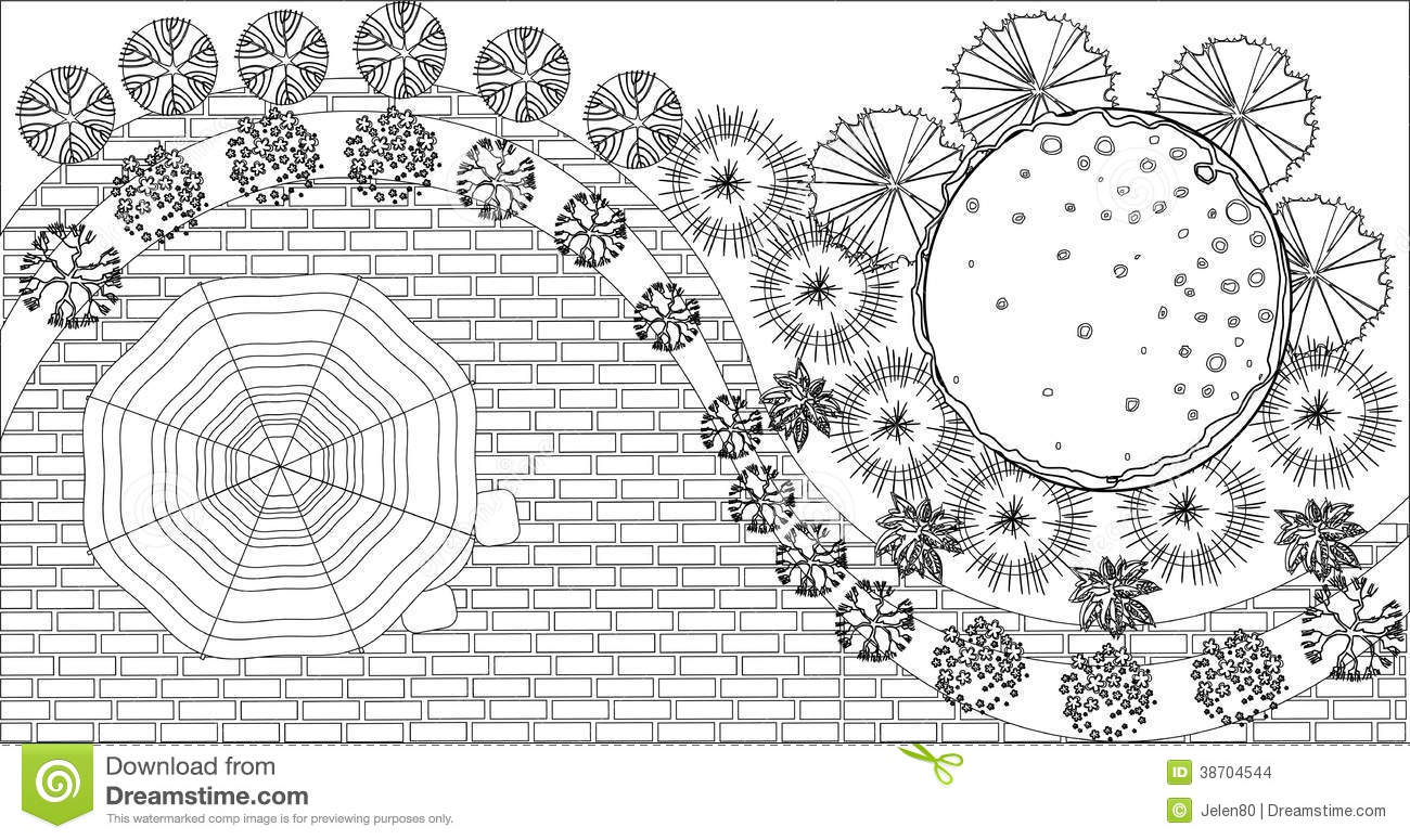 Landscape Plan Symbols Vector