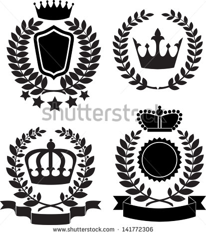 Laurel Crown Black and White Laurel Crown Black and White