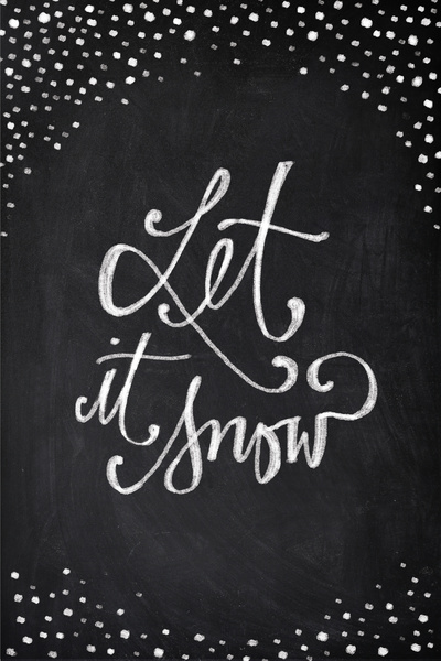 5 Chalkboard Snowflake Font Images