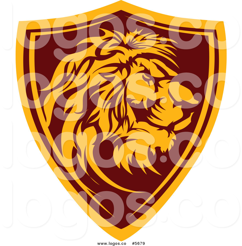 Lion Shield Logo Vector