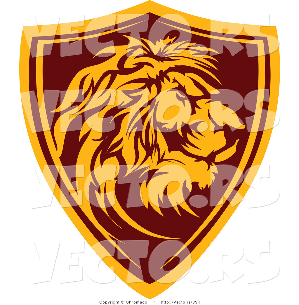 Lion Shield Logo Vector