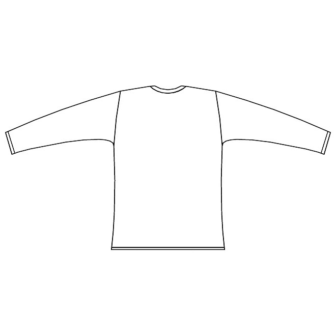 Long Sleeve Shirt Template Back