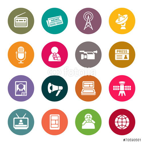 Mass Media Icons Vector Free