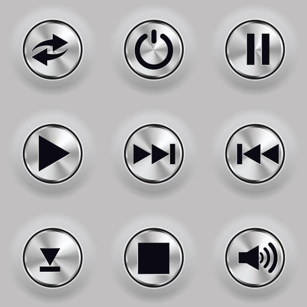 11 Vector Metal Icon Images