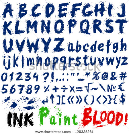 Mud Splatter Font Letter