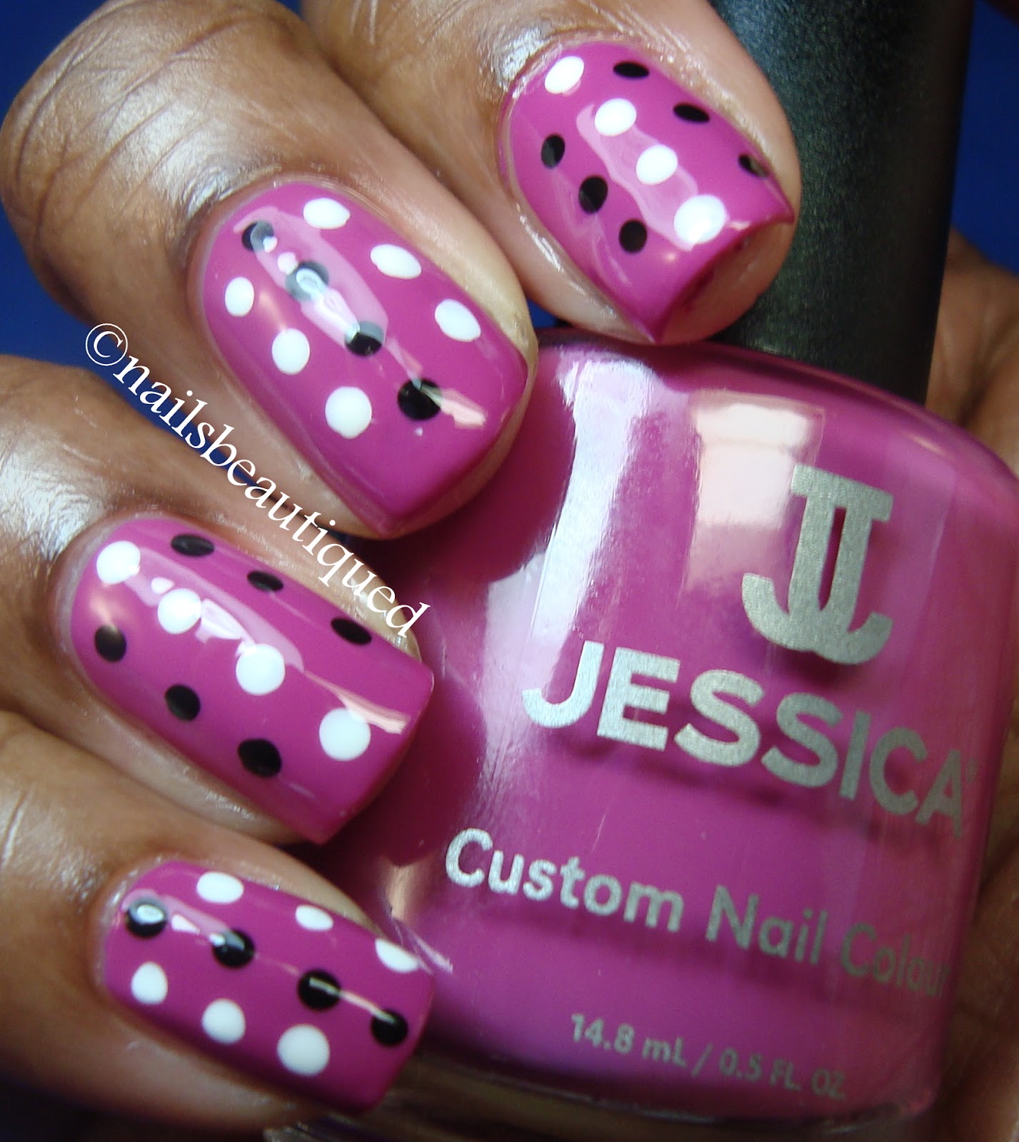 14 Pink Polka Dot Nail Designs Images