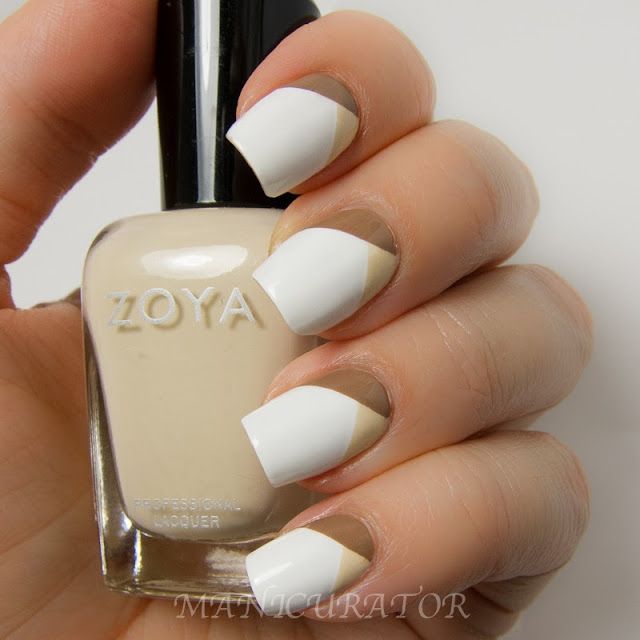 Neutral Color Nail Art Design