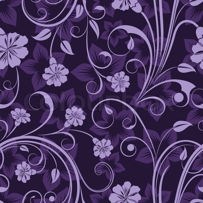 Of the Purple Flower Vector Pattern