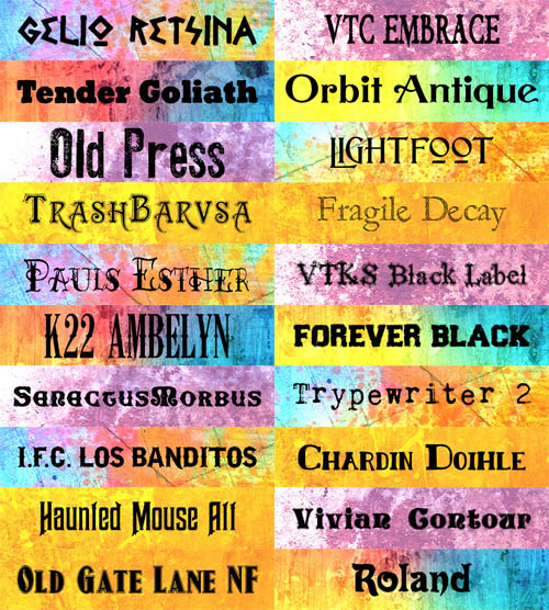 Old School Fonts