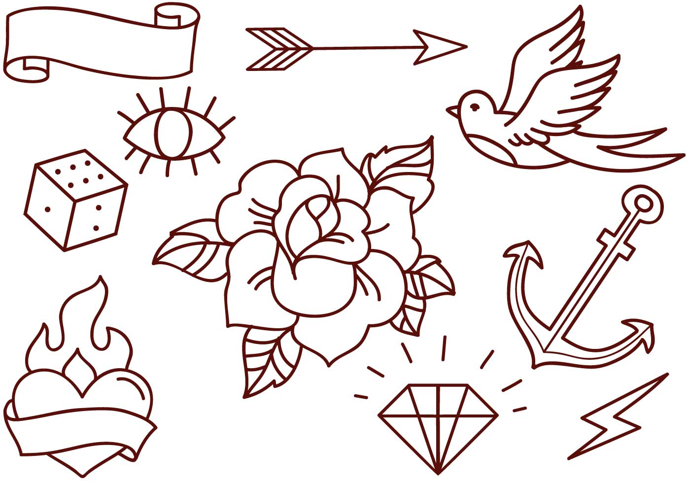 Old School Tattoo Vector Free