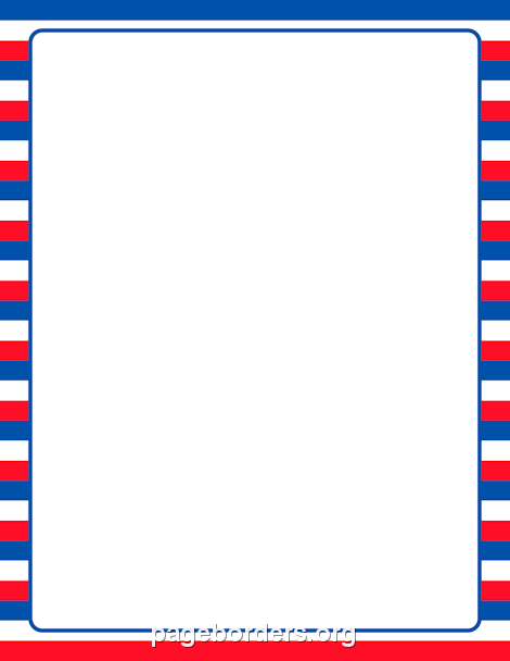 Patriotic Striped Border Patriotic Striped Border