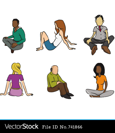 People Sitting Clip Art Free