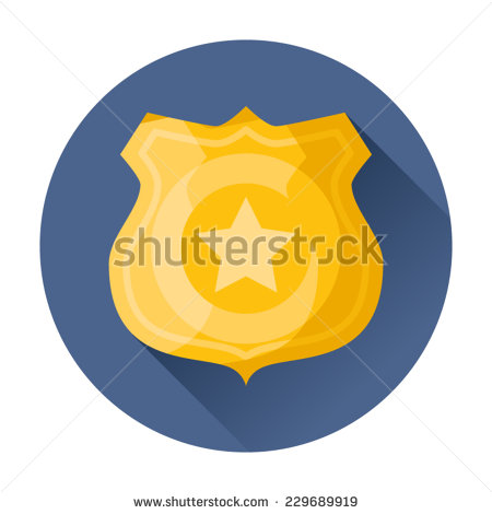 Police Badge Icon Vector