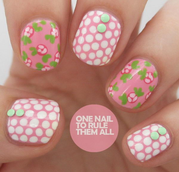 Polka Dot Nail Design