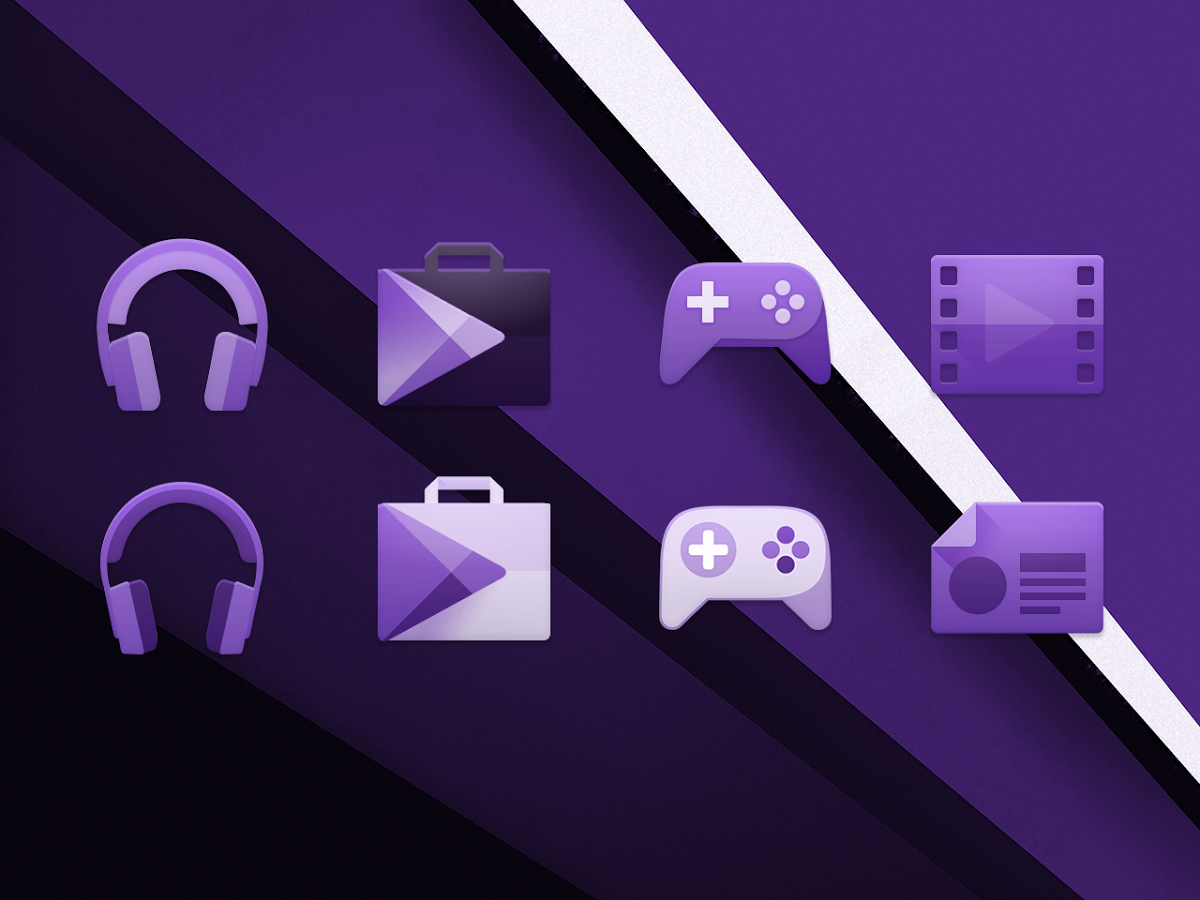 Purple Android App Icons