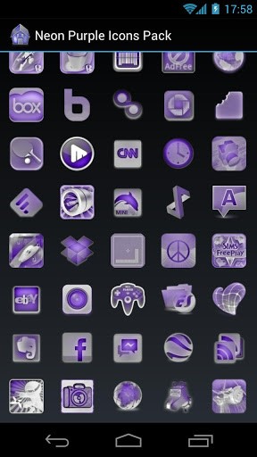 Purple Android App Icons