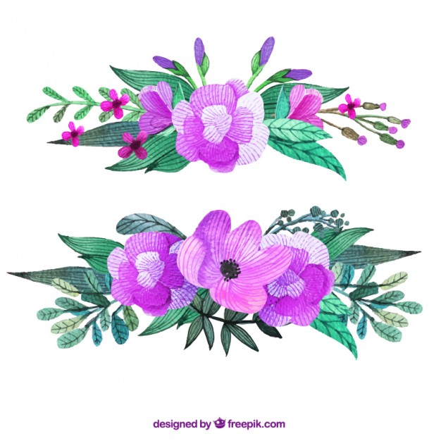 Purple Flower Vector Free