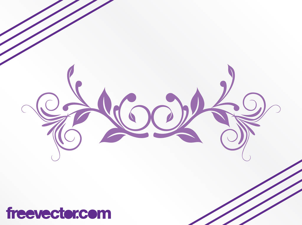 Purple Swirl Design Border