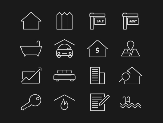 Real Estate House Icon Vector