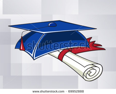 Red White and Blue Graduation Hat