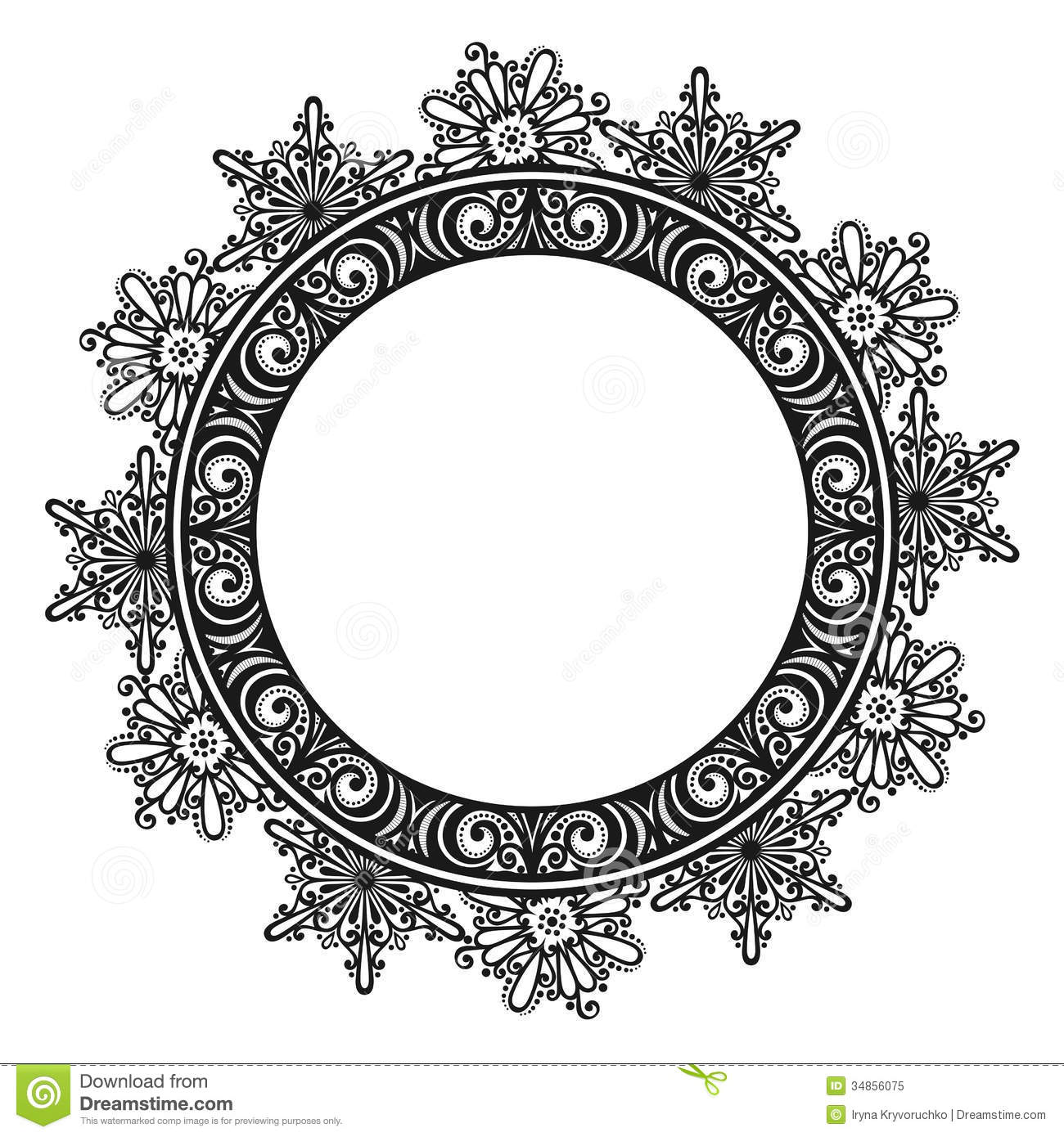 Round Decorative Frame Border Design